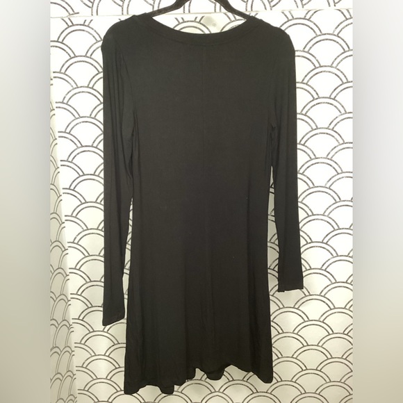 SHEIN Black Long Sleeve T-Shirt Dress – Size Small - Picture 3 of 9